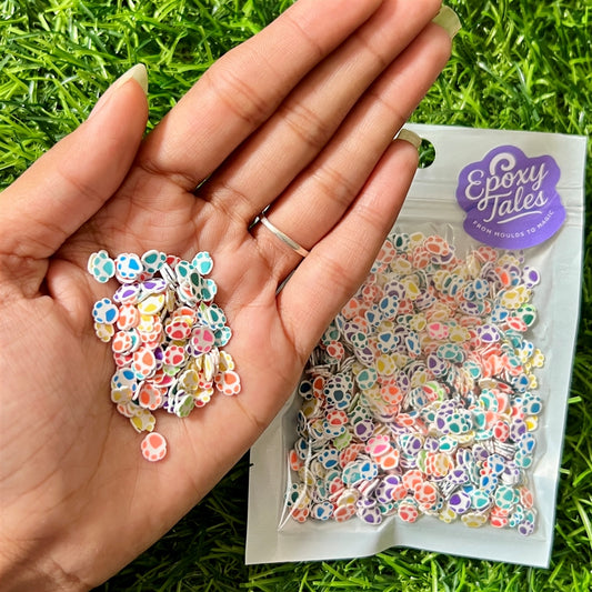 Rainbow Circle Polymer Beads