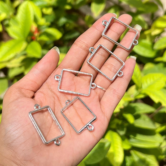 Rectangle Silver Charm Pack (Set of 5)
