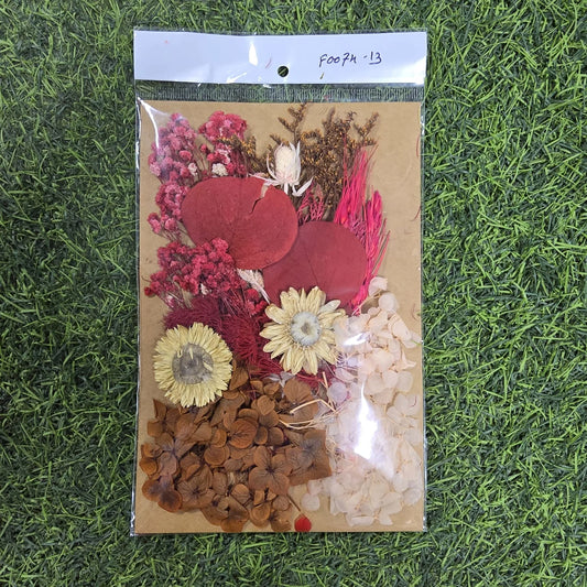 Red Blossom Mix Dried Flower Pack