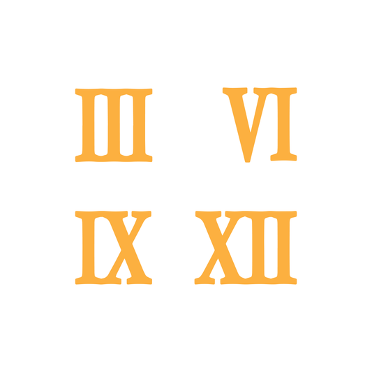 Roman Numbers - (3,6,9 & 12)