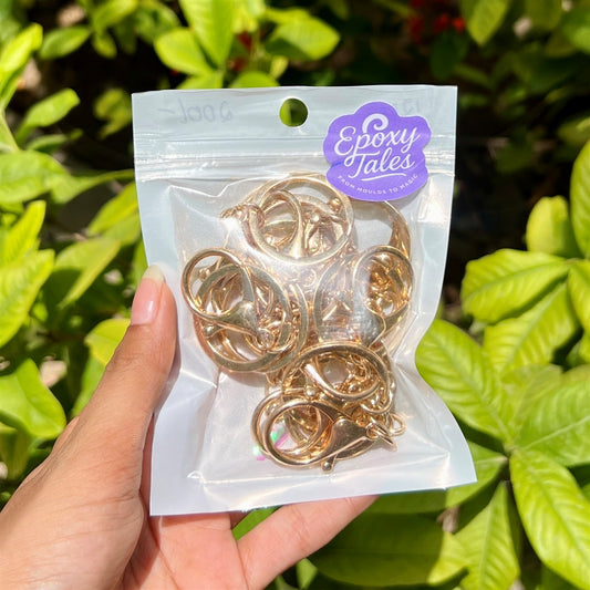 Rose Gold Bluster Keychain Rings - 12 Pcs