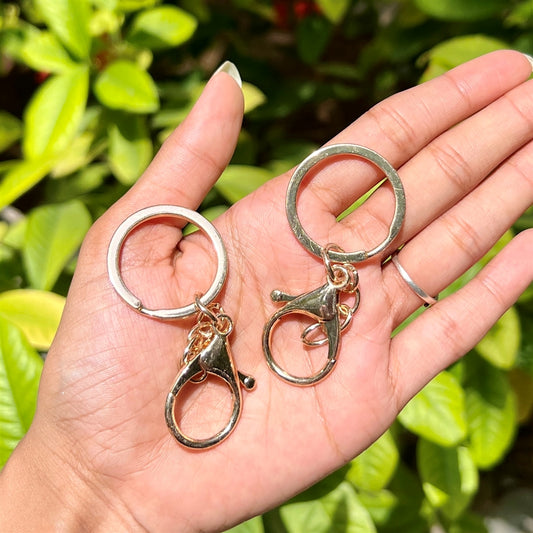 Rose Gold Bluster Keychain Rings - 12 Pcs
