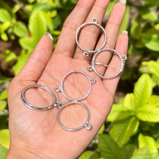 Round Silver Charm Pack (Set of 5)