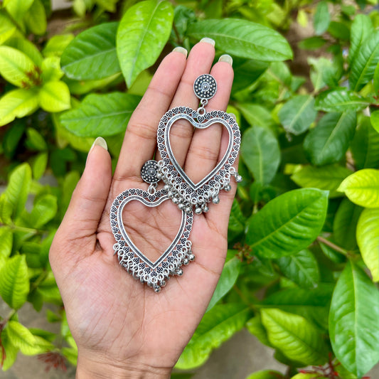 Royal Heart Dangler Jhumka