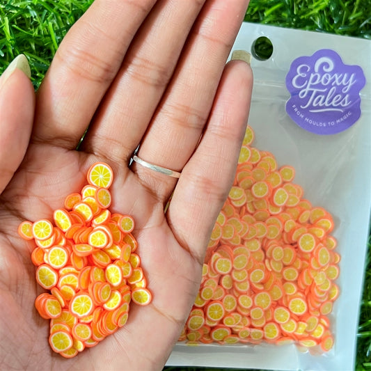 Sunny Orange Polymer Beads