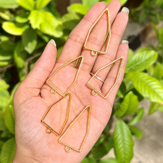 Triangle Frame Gold Open Pendant (Set of 5)