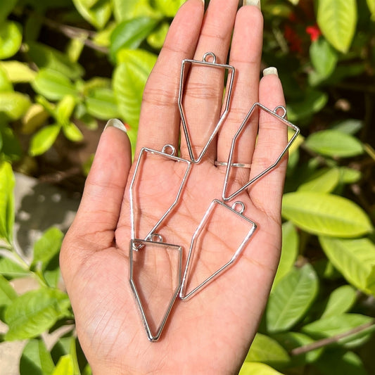 Triangle Open Frame Pendant - Silver (Set of 5)