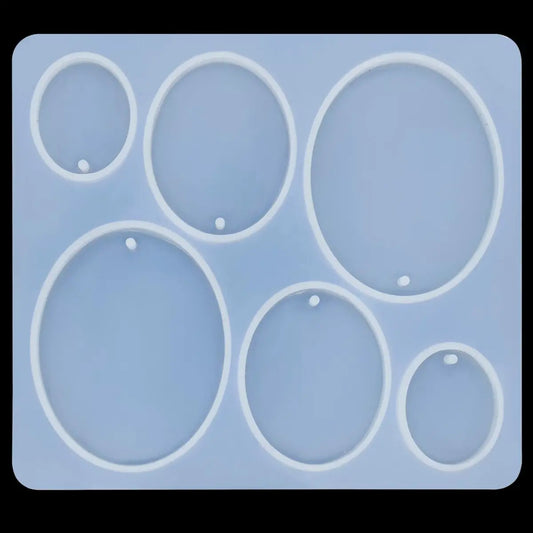 Keychain 6 CAVITY OVAL MOULD 6mm depth