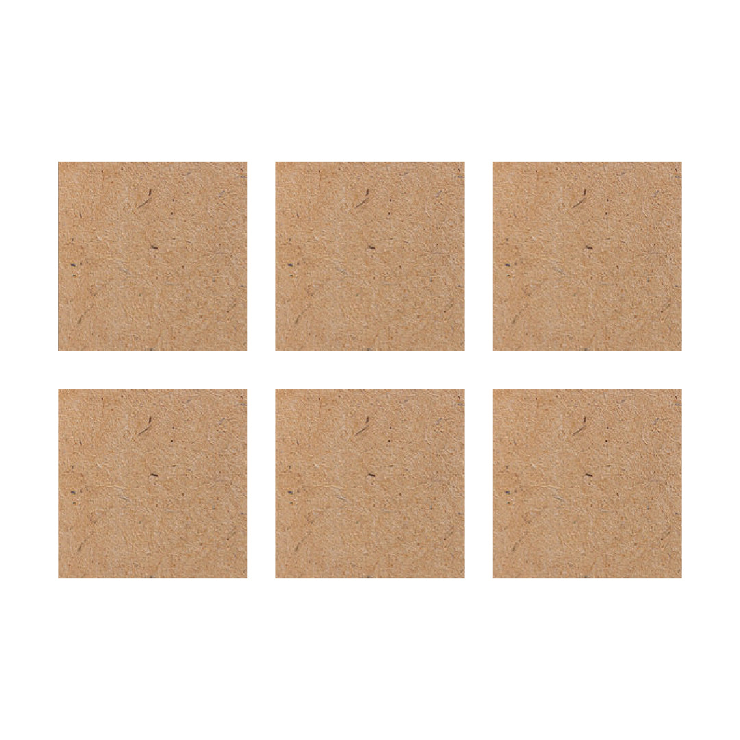 Plain Square MDF Coasters - 6 Inch (Set Of 6)