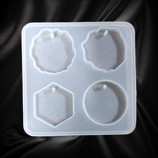 Keychain 4 Cavity Hexagon Silicon Mould