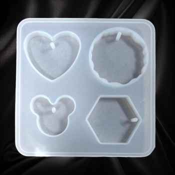 Keychain 4 Cavity Micky Mix Silicon Mould