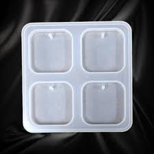 Keychain 4 Cavity Square Silicon Mould