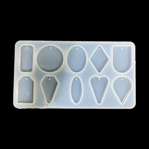 Keychain and Pendant 10 Cavity 16 x 10cm 5mm Depth Silicon Mould