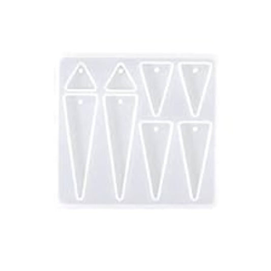 Keychain and Pendant 8 cavity traingal Silicon Mould