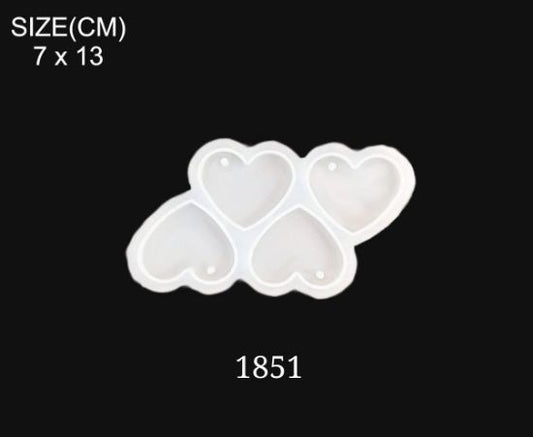 Keychain and Pendant 8 cavity traingal Silicon Mould